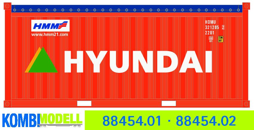 Kombimodell 88454.02 Ct 20' Open-Top (22U1) »Hyundai (HMM)« ═ SoSe 